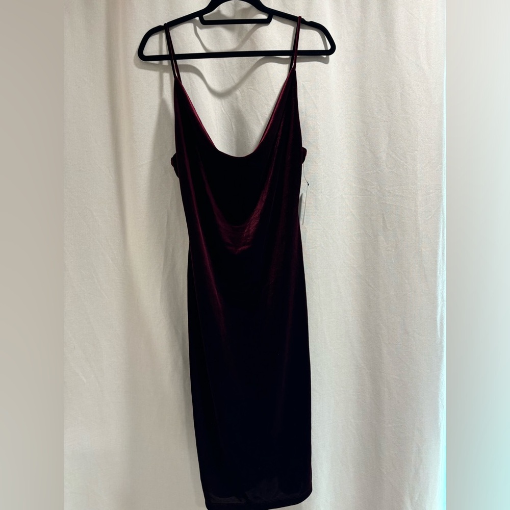 Red velvet dress